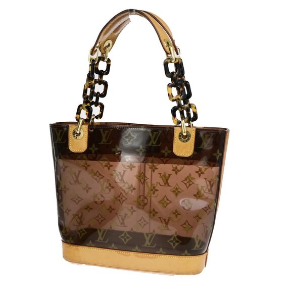 LOUIS VUITTON Cabas Ambre PM Chain Shoulder Bag Monogram Vinyl - Picture 1 of 14